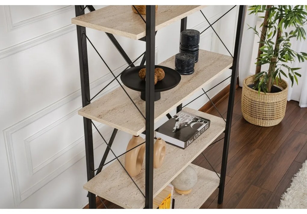 Elysian Travertine and Black polcállvány