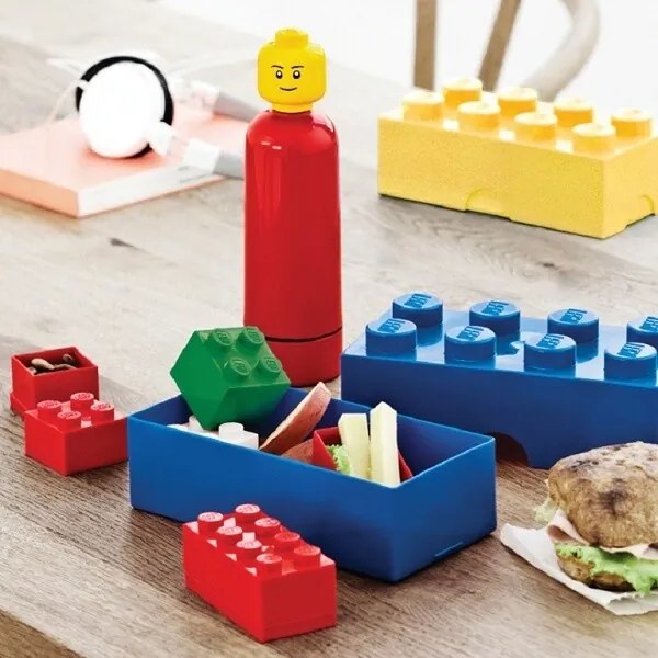 Uzsonnás doboz 10 x 20 x 7,5 cm, többféle - LEGO szín: kék
