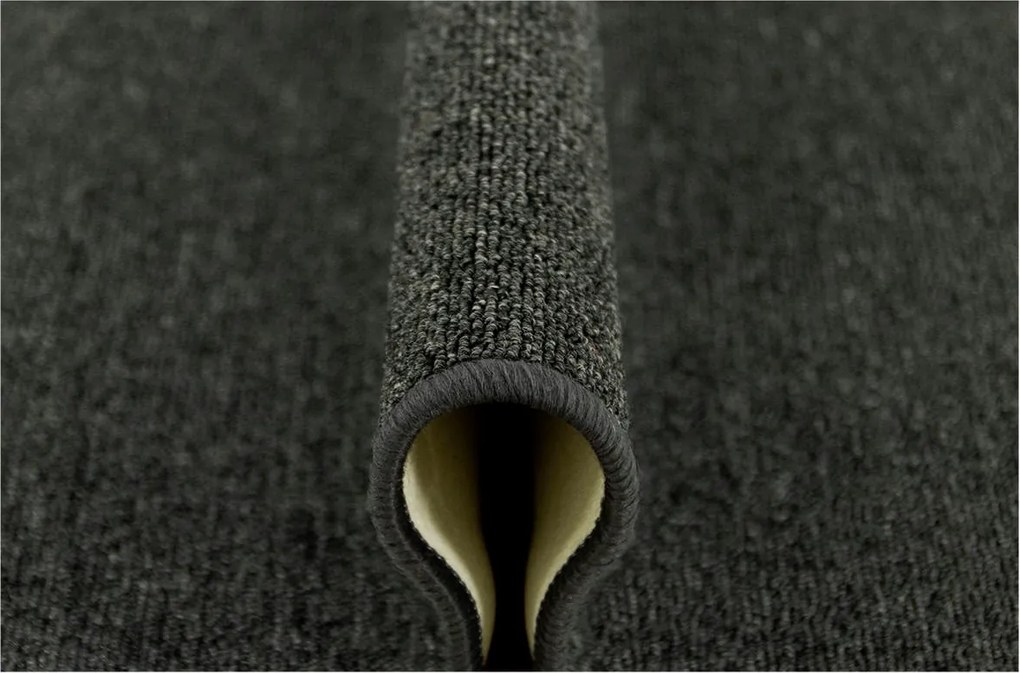 Nappali Szőnyeg Gumírozott Sötétszürke Grafit Astra Méret 250x400 cm