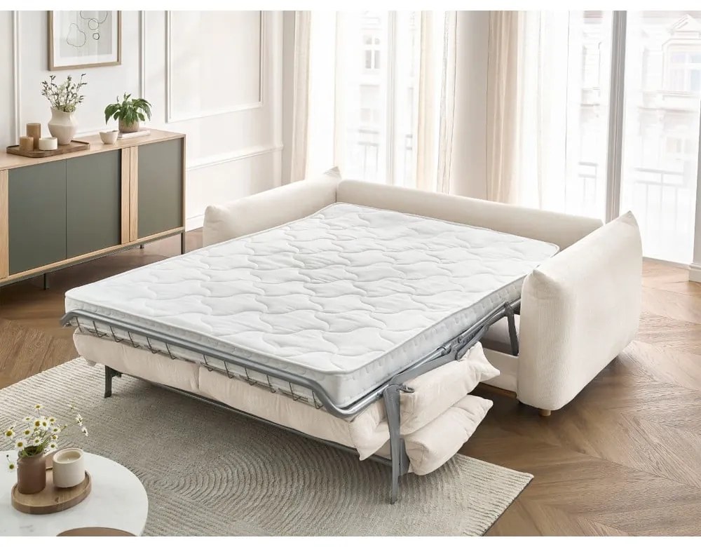 Krémszínű kinyitható kanapé 234 cm Ernest – Bobochic Paris