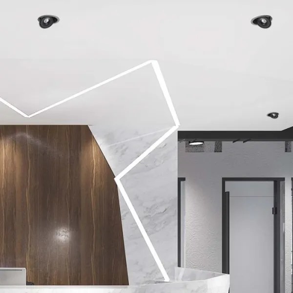 LED beépíthető spotlámpa 12W/230V 3000/4000/6400K, 12 cm, fekete