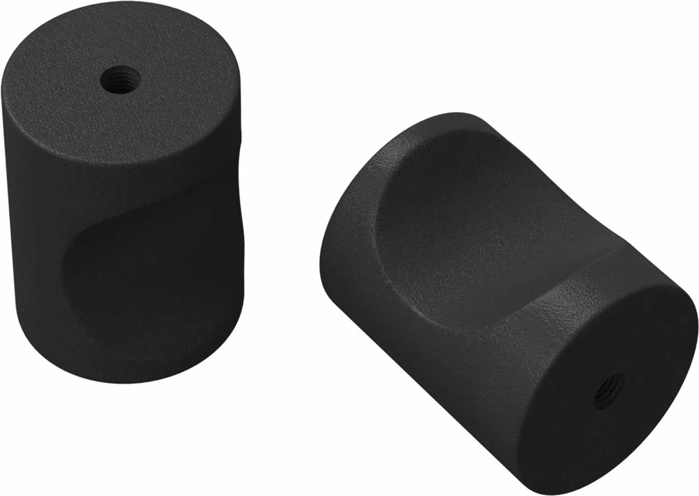 vidaXL Szekrény Gombok 2 pcs Fekete M4 x 12 mm Vas
