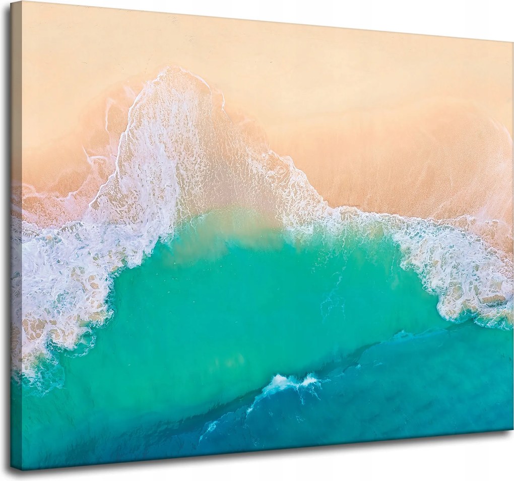 Vászonkép Hullámok Vízpart Homok 100x80 cm Ideális ajándék