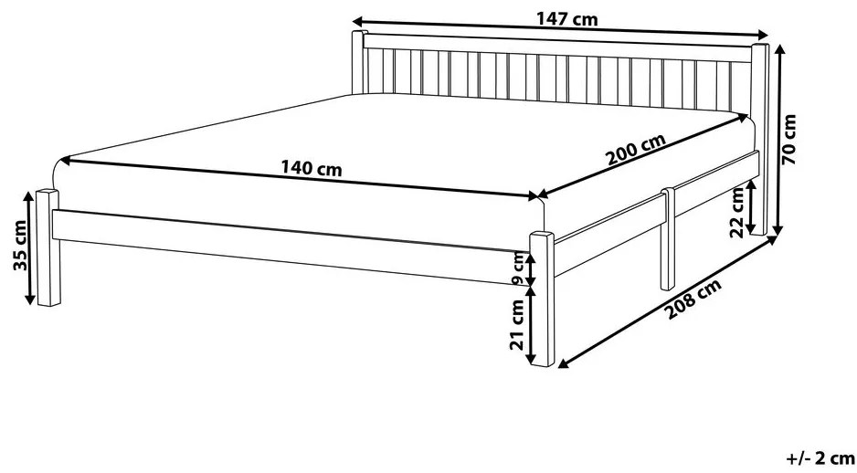 Franciaágy 140 cm FLORAL (fehér). 1018523