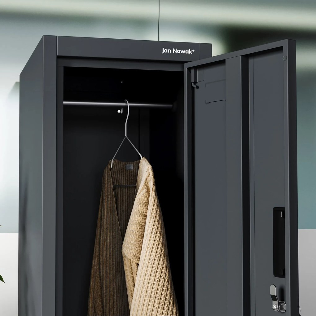 Szociális öltözőszekrény antracit IGOR 1 Plus 316,5 x 1850 x 450 mm