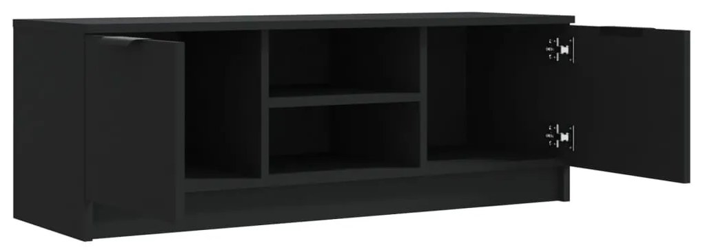 fekete szerelt fa TV-szekrény 102 x 35 x 36,5 cm