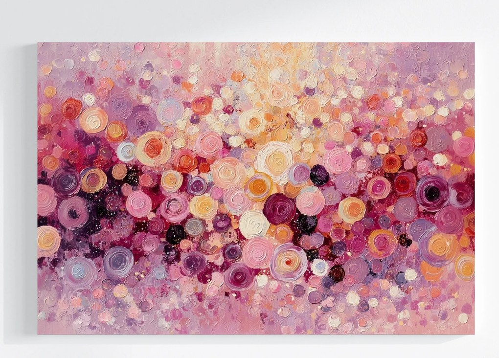 Canvas Vászonkép Absztrakt Geometria Körök Rózsaszín 60x40