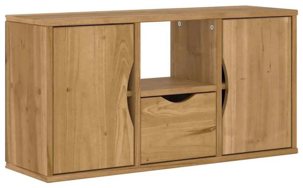 ODDA tömörfa fenyőfa TV szekrény fiókkal 79x24x40 cm