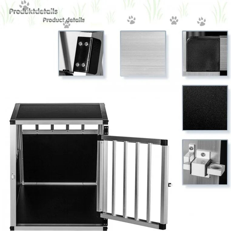 Kutyaszállító box aluminium 54 × 69 × 60 cm M