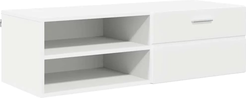 vidaXL Fából Készült Szekrény fiókkal Fehér 100,5 x 39 x 30 cm Faanyag