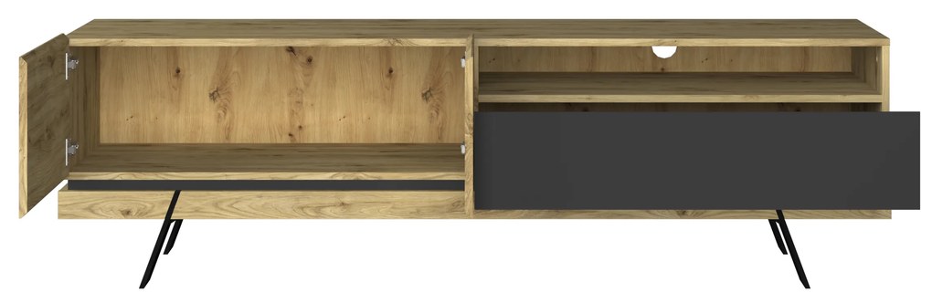 TV asztal Stacee (navarra tölgy + fekete). 1053245