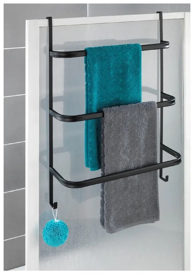 Towel Holder Black fekete törölközőtartó, 21 x 54 cm - Wenko