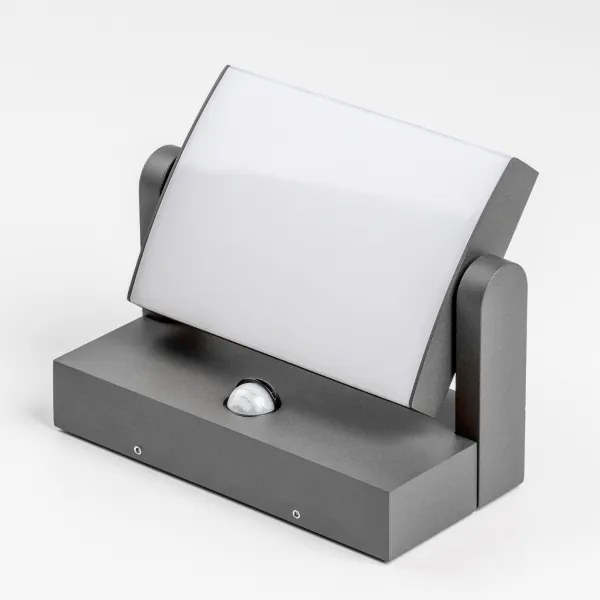 Redo 90587 - FLIP LED kültéri lámpatest érzékelővel, 20W/230V, 3000K, IP54, antracit