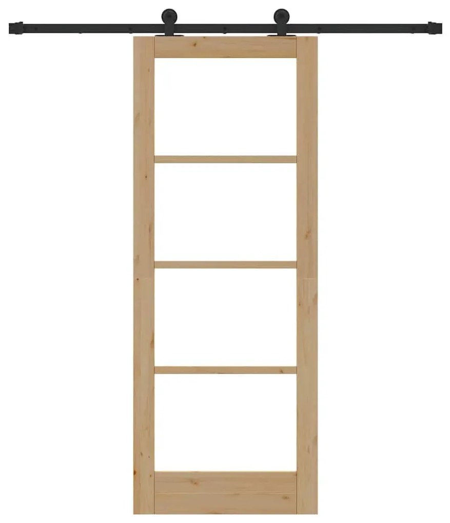 Csúszóajtó ORKDAL Barna 78 x 202 cm Fa és fém