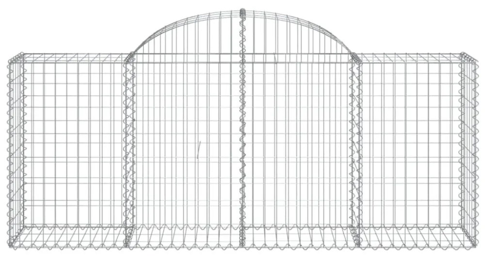 15 db íves horganyzott vas gabion kosár 200x50x80/100 cm