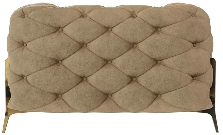 Világosbarna bársony fotel Chelsea Bis – Ropez