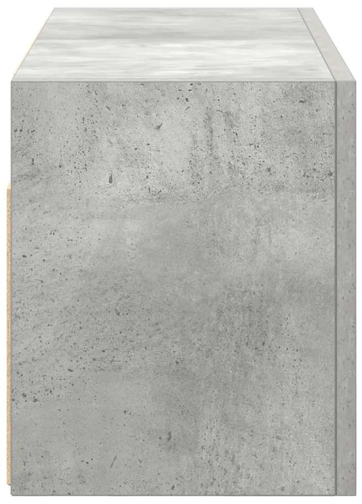 betonszürke szerelt fa fali fürdőszobaszekrény 60 x 25 x 30 cm