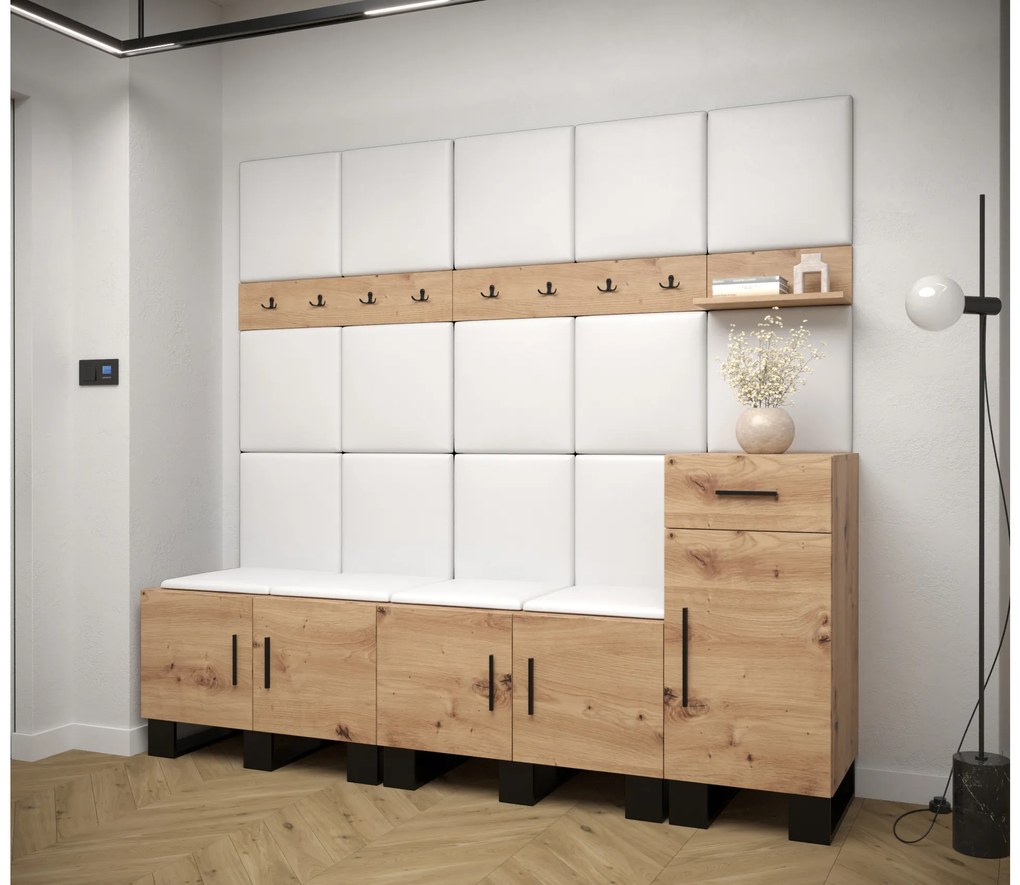 Előszobabútor Amanda 8 (artisan tölgy + fehér). 1085927