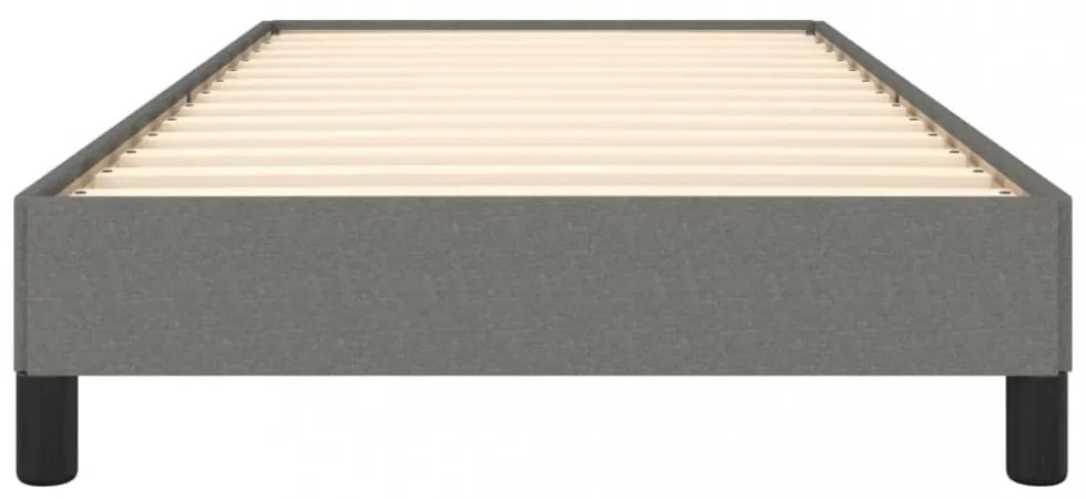 sötétszürke szövet ágykeret matrac nélkül 80x200 cm