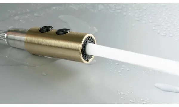 Deante BQO_R72M - Mosogatócsap kihúzható permetezővel OLFATO csiszolt arany