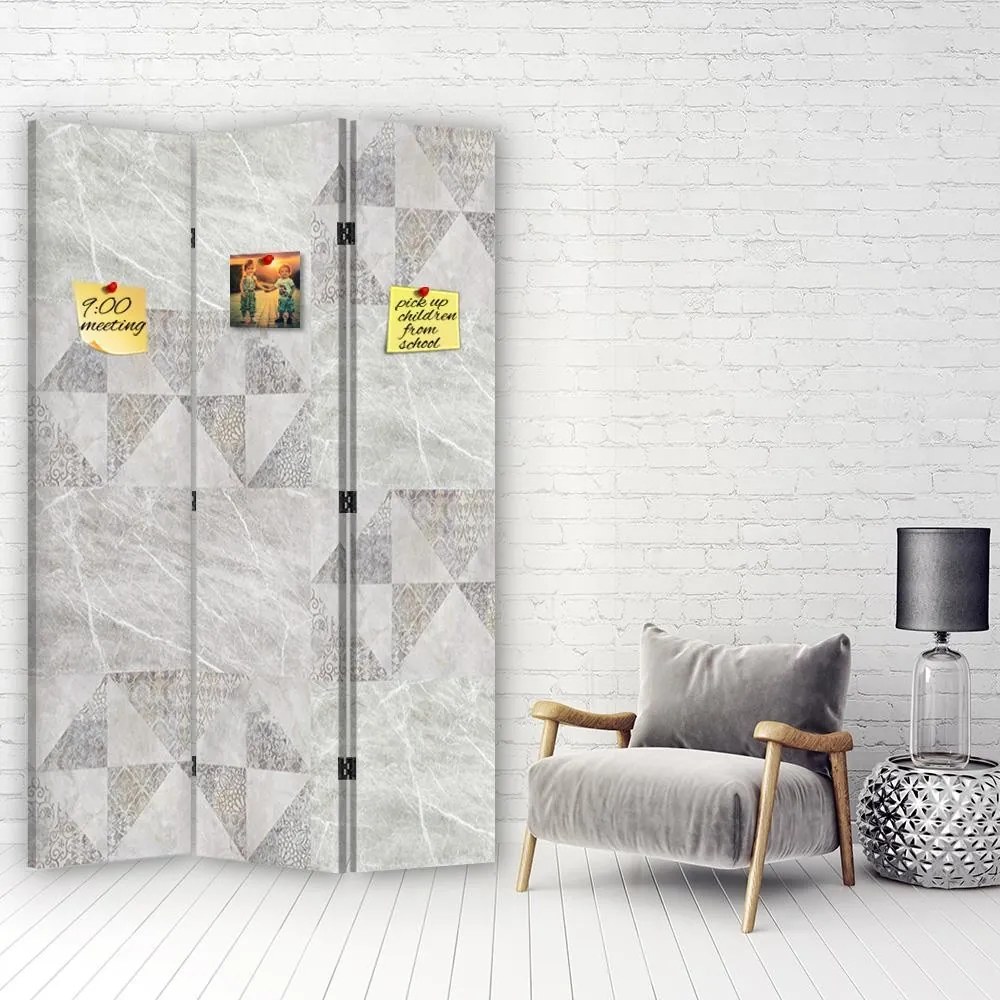Gario Paraván Geometria és pasztell Méret: 180 x 170 cm, Kivitelezés: Klasszikus paraván
