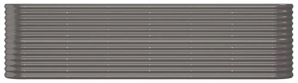 szürke horganyzott acél kerti magaságyás 260x40x68 cm