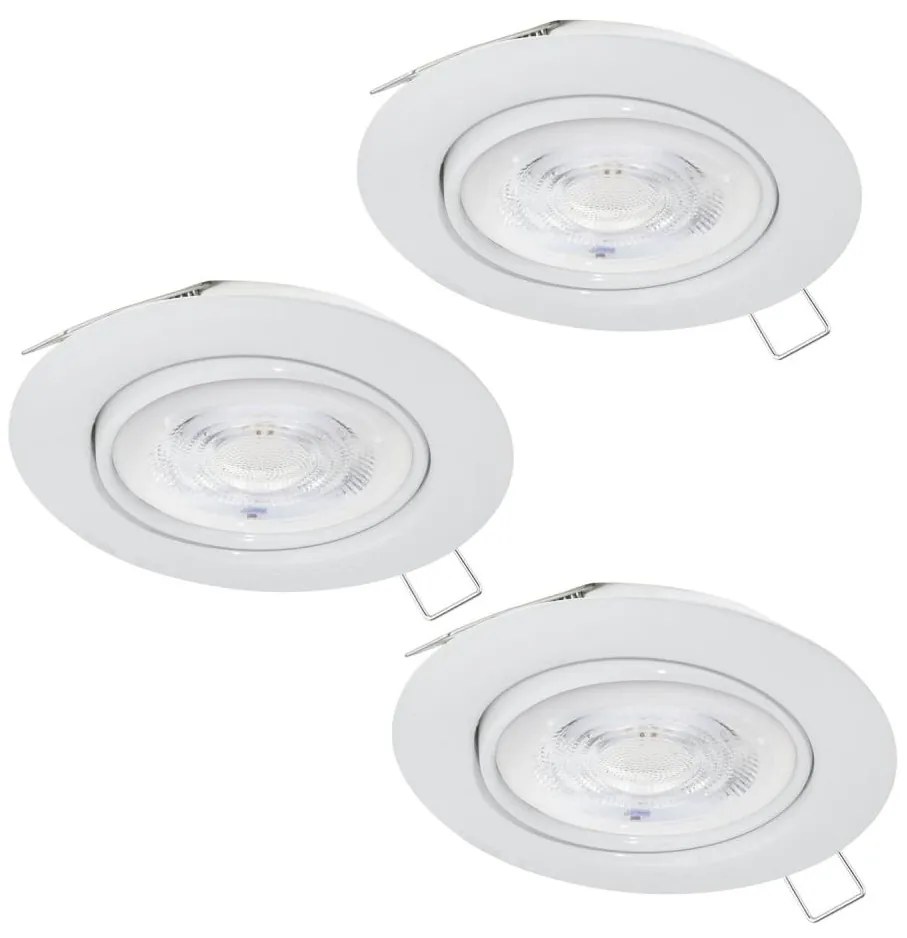 Eglo 901759 - KÉSZLET 3xLED Fürdőszobai lámpa FAVAZZINA 1xGU10/4W/230V IP44 fehér