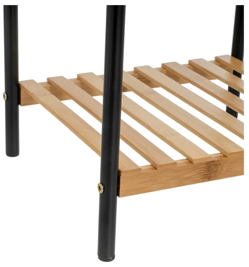 Fekete-natúr színű bambusz polcos állvány 30x75 cm – Casa Selección