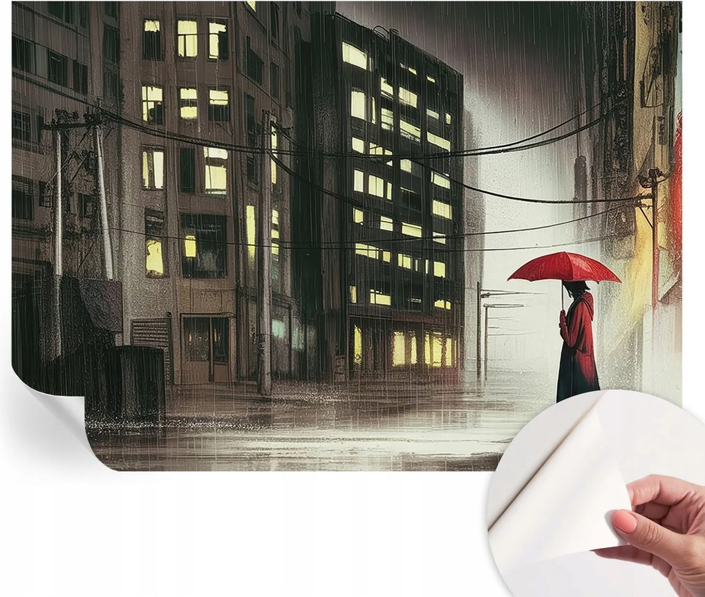 Dekoratív Öntapadós Tapéta Divatos Minták Eső város 312x219 cm