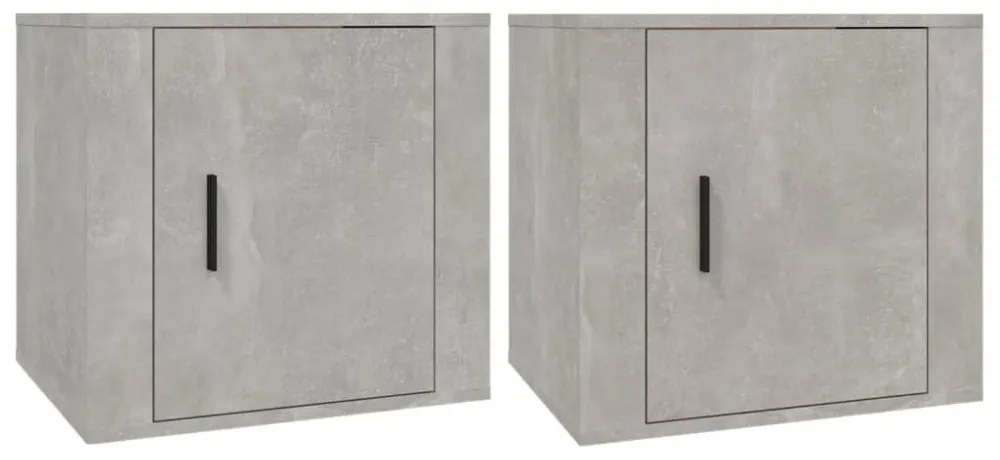 2 db betonszürke éjjeliszekrény 50x39x47 cm