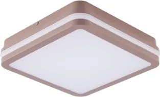 Brilagi -LED Kültéri mennyezeti lámpatest BENE LED/18W/230V 21,5x21,5 cm barna IP54
