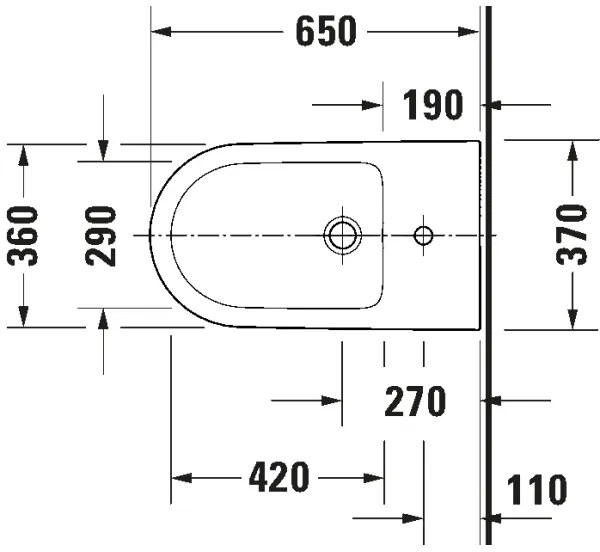 Duravit 2294100000 - D-NEO álló bidé, kerámia, fényes fehér