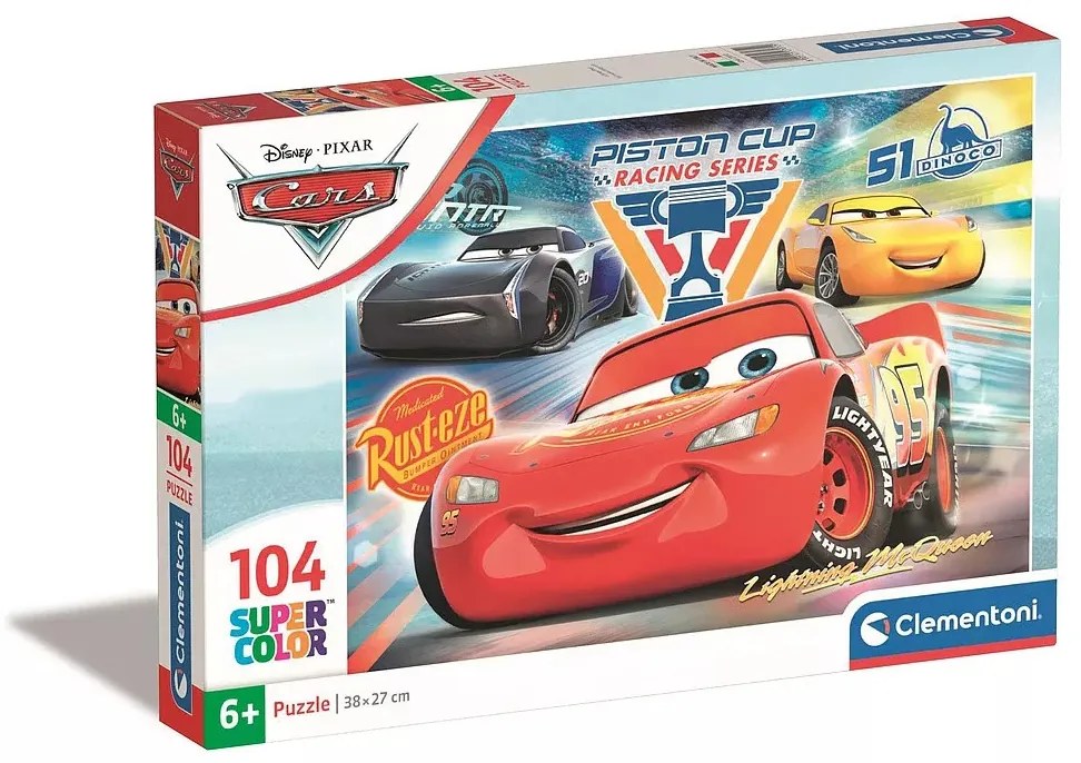 Disney Verdák puzzle 104 db-os (Piston Cup)