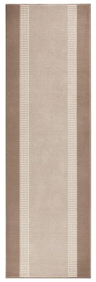 Basic bézs-barna futószőnyeg, 80 x 300 cm - Hanse Home