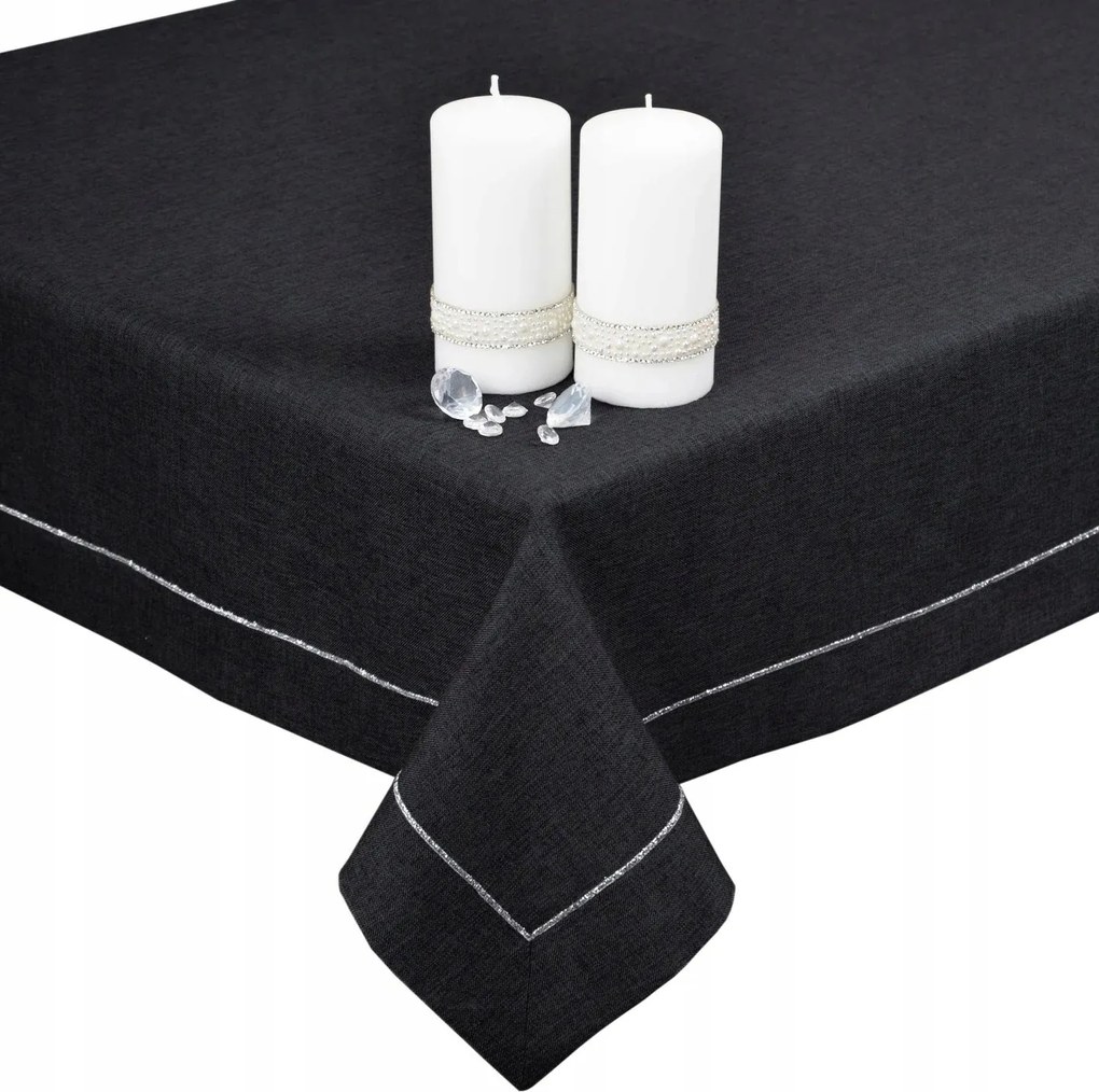 abrosz Panama Lux 260x140 foltálló fekete ezüst