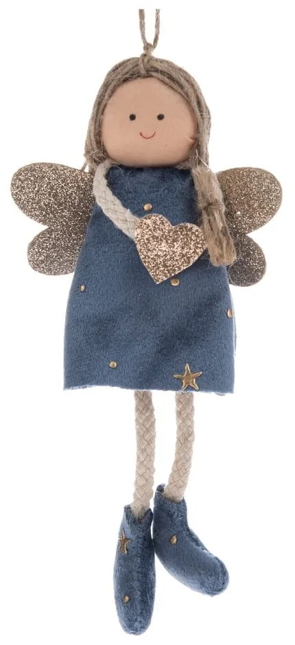 Textil karácsonyfadísz 16 cm Angel – Dakls