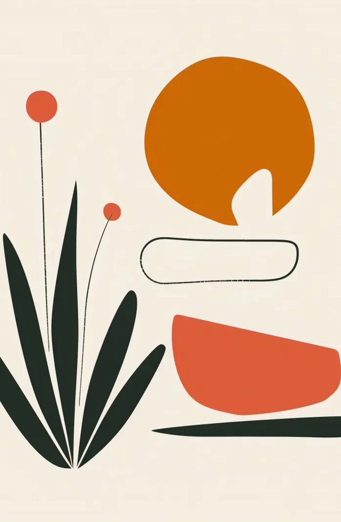 Poszter 53x81cm Absztrakt Zen