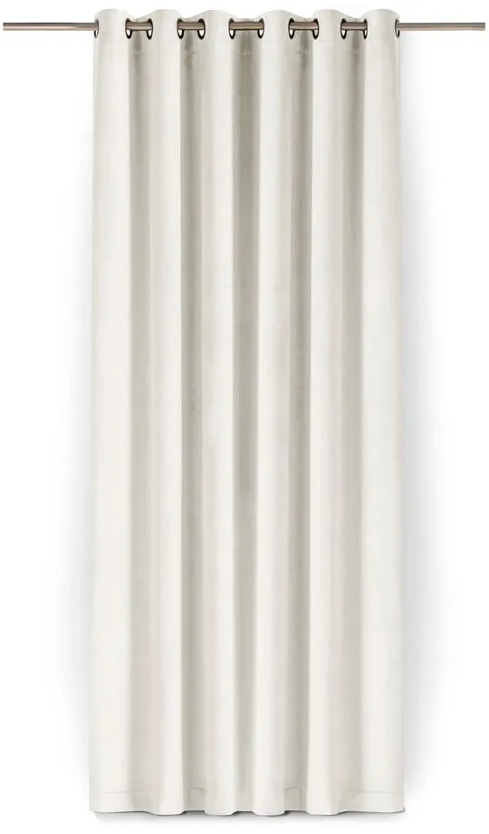 Krémszínű bársony dimout (részleges sötétítő) függöny 265x250 cm Velto – Filumi