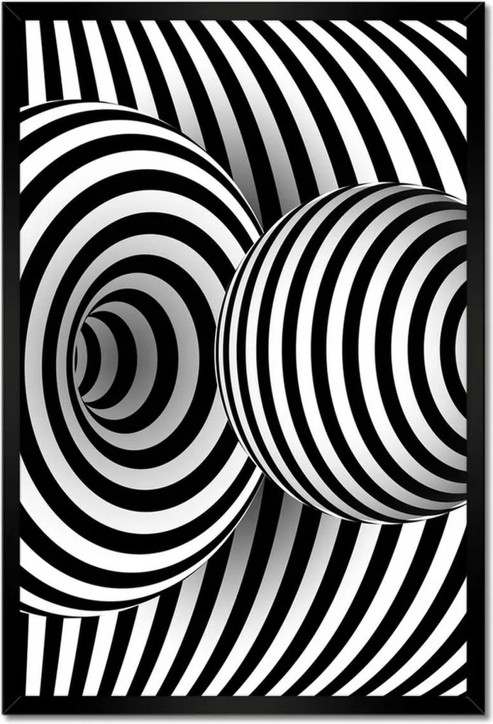 Poszterek keretben 40x60 Absztrakt fekete-fehér