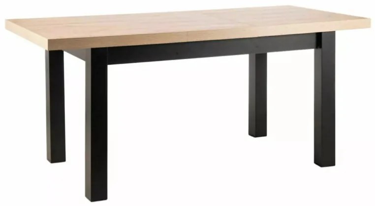 Presto bővíthető étkezőasztal tölgy/fekete 140-218cm