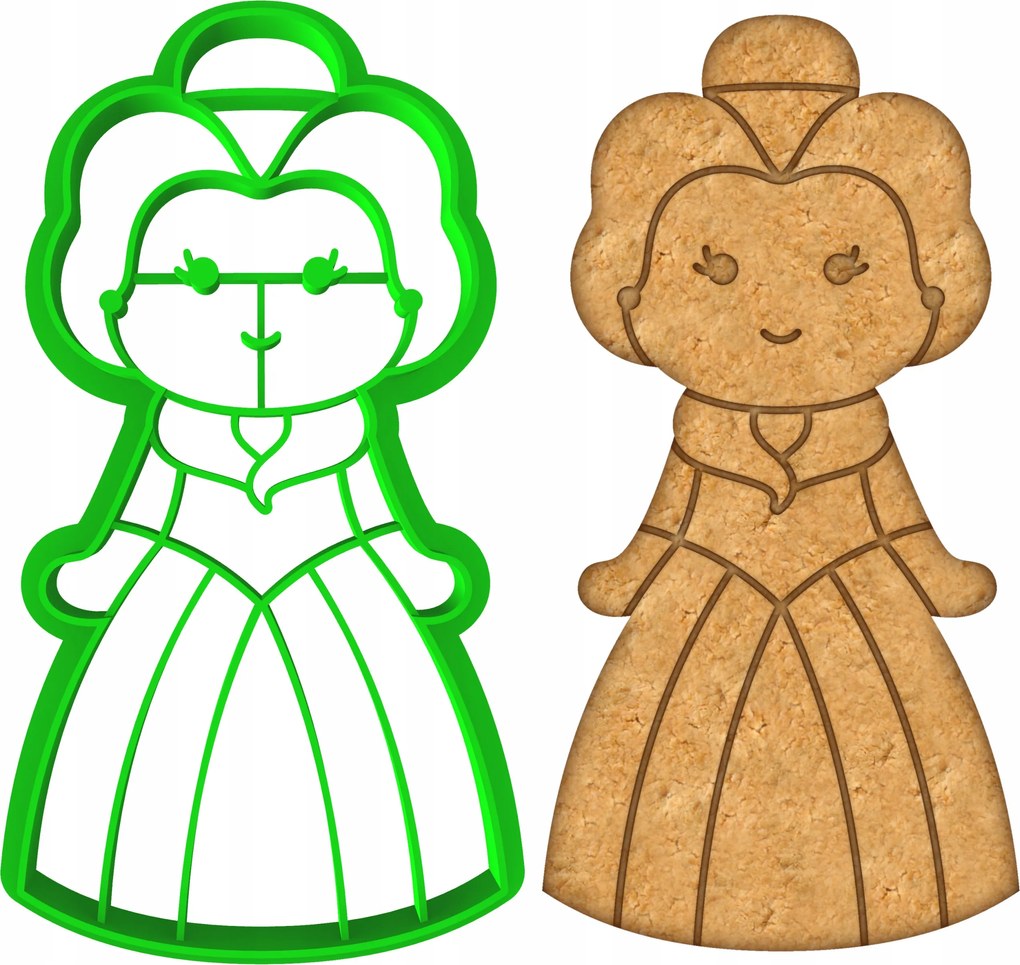 Forma Lyukasztó Mézeskalács kiszúró Hercegnő 10cm