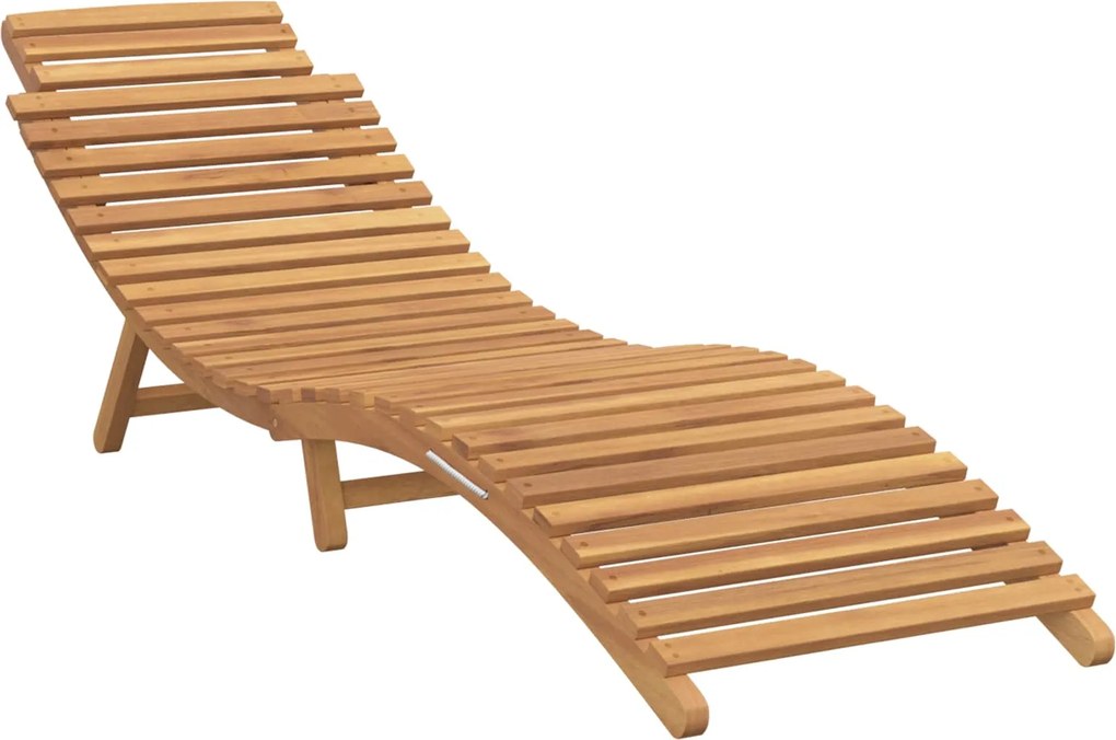 vidaXL Napozó Barna 198 x 55 x 58,5 cm Tömör Teakfa