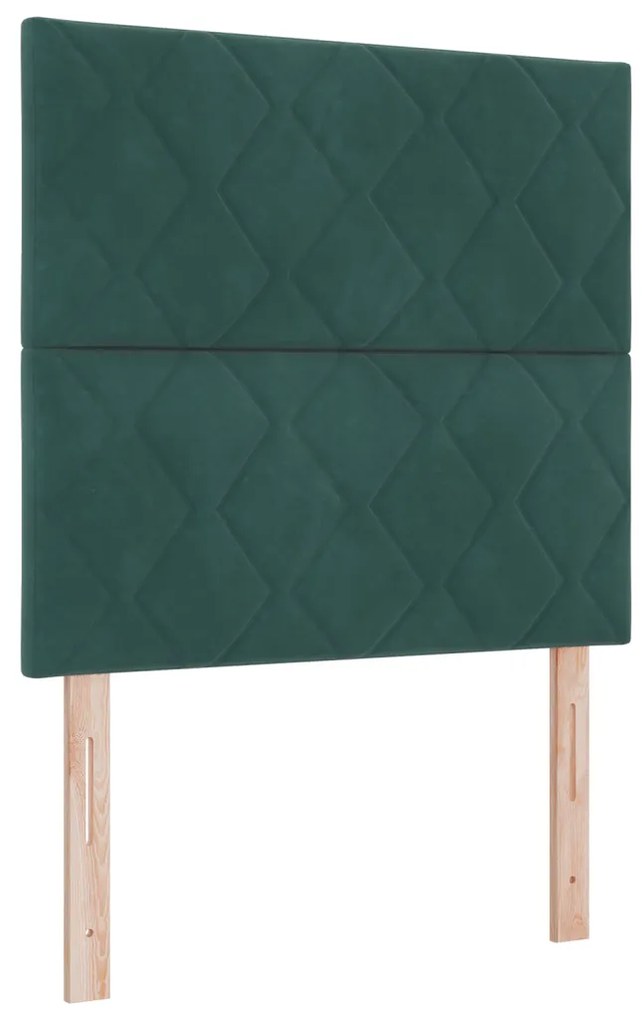 Fejtámla Gyémánt Blokk Design Sötét Zöld 90 cm Bársony, Fejtámla Gyémánt Blokk Design Sötét Zöld 180 cm Bársony