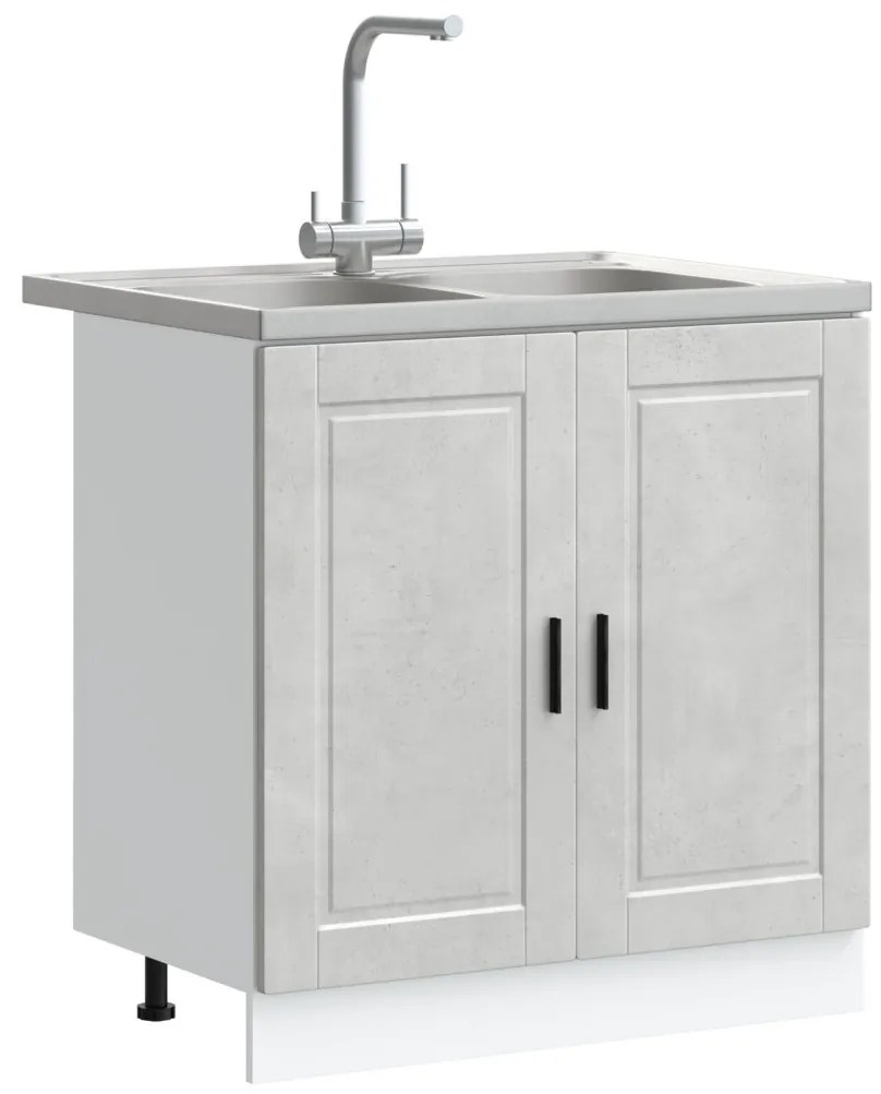 Mosogatószekrény Porto 2 pcs Szürke 80 x 46 x 84.5 cm Faanyag