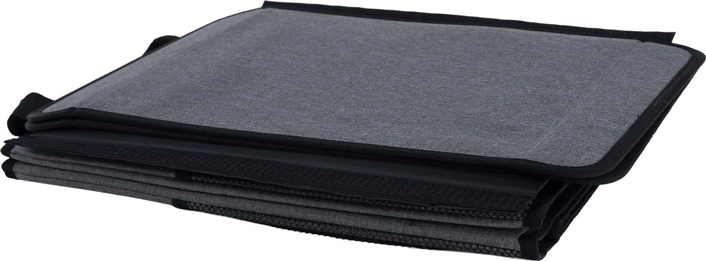 Összecsukható tároló doboz, szürke/fekete, DETER