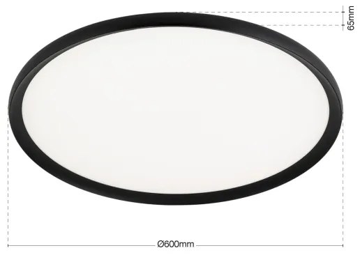 Orion - LED mennyezeti lámpa KANT LED/50W/230V 2700/3000/4000K átm. 60 cm fekete