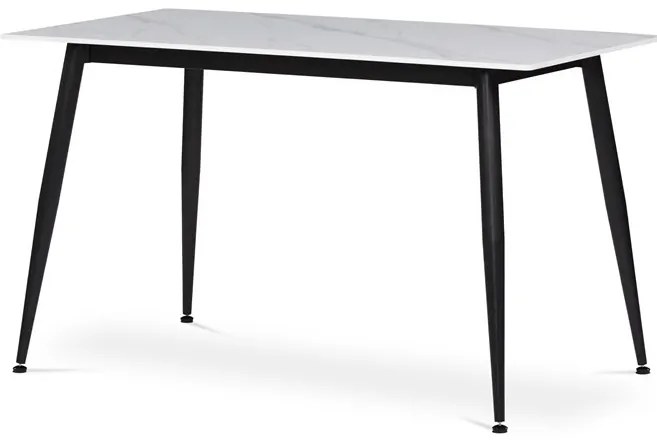 4 Személyes Étkezőgarnitúra, Asztal 4 székkel. Asztalméret: 130x80 cm. Márványhatású kerámia asztallap