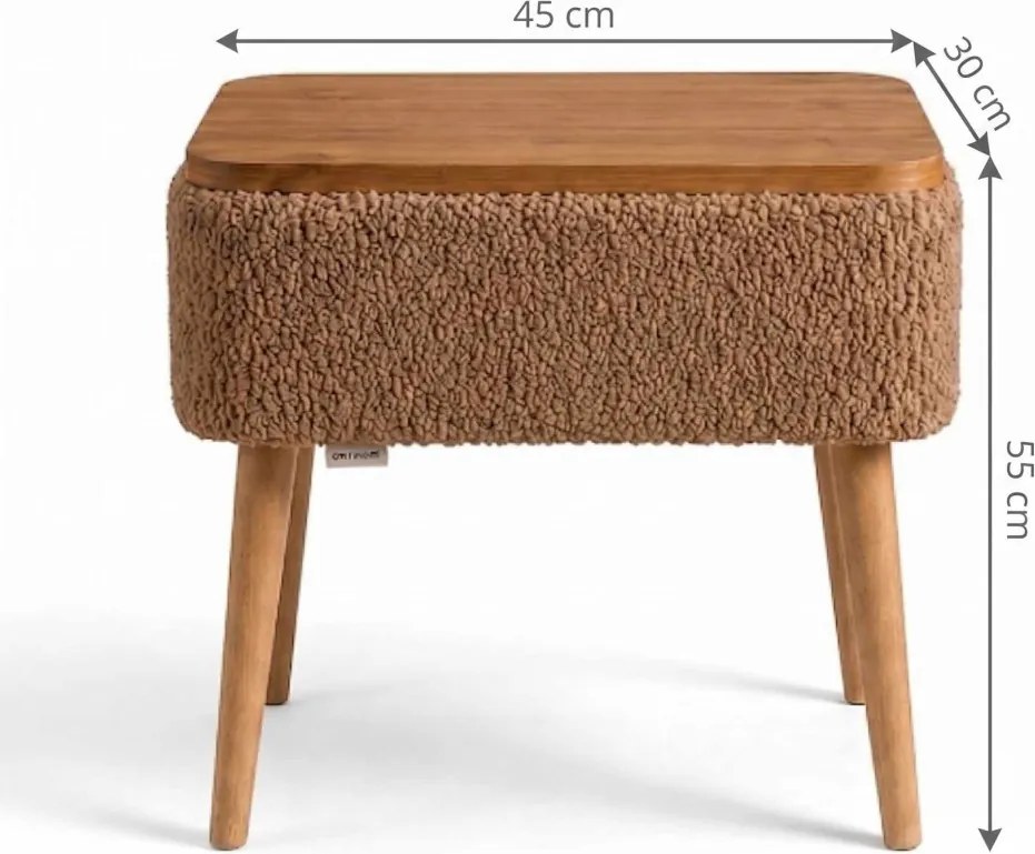Nova éjjeliszekrény, barna, 45 cm