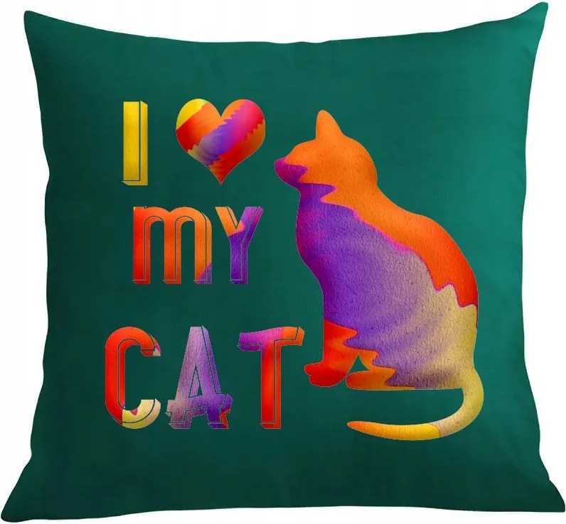 Párna párnahuzat Szeretem a macskámat