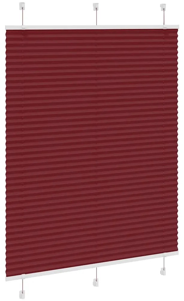 pliszírozott redőny Bordeaux piros 110x150 cm szövetszélesség